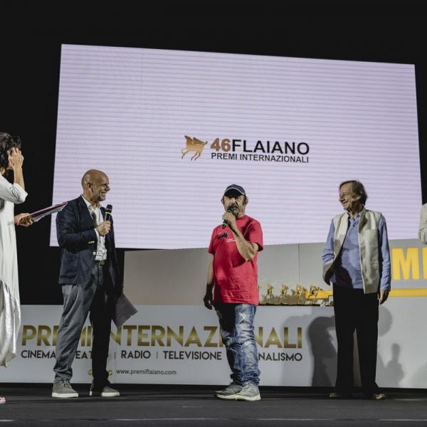 Riccardo Milani premia Benito Urgu, Amedeo Pagani e Jacopo Cullin